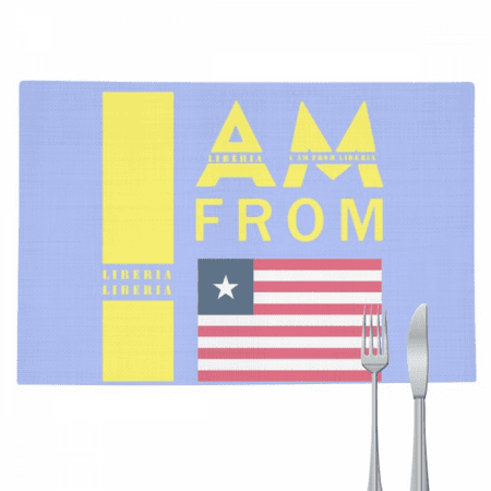 

I Am From Liberia Art Deco Fashion Placemat Pad Kitchen Woven Heat Resistant Cushion Rectangle