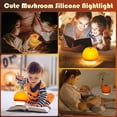thumbnail image 7 of KOMI Mushroom Night Light, LED Cute Lamp, Silicone Squishy Lamp Rechargeable Nursery Nightlight with 3 Level Dimmable Bedside Touch Lamp for Bedroom Kids Room Decor, 7 of 7