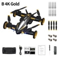 thumbnail image 1 of Dron Teledirigido H110 RC Drone UAV de control remoto de modo dual para niños de juguete (Oro B 4K) Sywqhk libre de BPA, 1 of 2