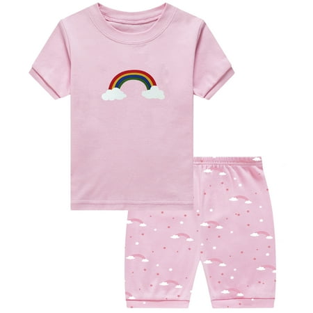 

PHYNIER Toddler Girls Pajamas Set 100% Cotton Little Big Pjs Toddler Kids Sleepwear 4T