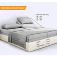 thumbnail image 3 of Js sanders 600 Tc Top Split Head Cal King Sheet Set for Adjustable beds - Sleep Number Flex Sheets - 30" Split Top 100% Sheets - Cotton Sheet Set - Silver - 15 inch Deep pocket, 3 of 8