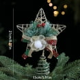 thumbnail image 2 of MOQIN 10-Inch Natural Star with Pinecones,Christmas Tree Star Topper Pine Picks Red Berry Bow Christmas Treetop Decoration with Spring Support for Holidays Indoor Festive Party Home Ornament, 2 of 7