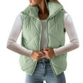 thumbnail image 1 of Kcodviy Veste d'Hiver à Poches Zippées pour Femmes, Veste Matelassée à Manches Longues, Vêtements Courts, 1 of 6