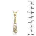 thumbnail image 4 of SuperJeweler Crystal Drop Necklace for Women in Yellow Gold Overlay, 16 inches, 4 of 5