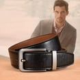 thumbnail image 5 of Mens Genuine Leather Belts Adjustable Casual Dress Belt for Jeans Size 26 to 38, 5 of 6