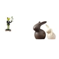 thumbnail image 1 of Conjunto de esculturas de rana y animal, adorno creativo de mesa para chimenea, entrada, estante, soporte de TV, decoración de jardín de Pascua, regal, 1 of 8