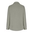 thumbnail image 5 of TKLPEHG Womens Dressy Tops Lapel Button Shirts Lightweight Casual Comfy Classic Solid Color Loose Fashion Long Sleeve Blouses (Gray,XL), 5 of 6