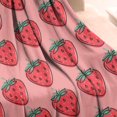 thumbnail image 4 of Pink Strawberry Plants Fruit Blanket,Comfortable Soft Flannel Throw Blanket,All Season,Warm Lightweight Blankets for Sofa Bed Couch Living Room Chair,50"x60"(130x150cm), 4 of 4