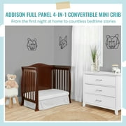 Dream On Me Naples Full Panel 4-in-1 Convertible Mini Crib, Espresso