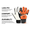 thumbnail image 3 of Eigraketly 1 par de guantes de fútbol para niños, práctica de fútbol, portero, protección de manos, guante de cuero PU, equipo Type3 NO3, 3 of 6