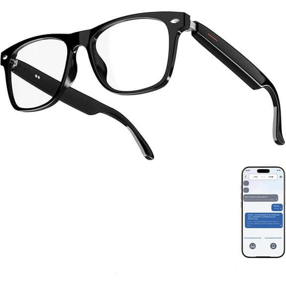Beiled AI Smart Glasses, Bluetooth Glasses for Women Men, Translator Device 116 Languages, Blue Light Filter & Polarized UV Protection Lenses