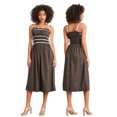 thumbnail image 4 of Mialoley Femmes Été Midi Cami Robe Sans Manches Dos Nouée Spaghetti Robe avec des Poches, 4 of 9