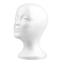 White Female Mannequin Head for Hair Styling Smooth and Stylish Foam Display Perfect Size for Versatile Display Options Female Mannequin Head Ideal for Salon and Boutique Use