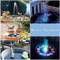thumbnail image 7 of 3W Solar Fountain for Bird Bath, 2026 Upgrade Floating Solar Water Fountain with 6 Nozzles & 4 Fixed Rods, Solar Bird Bath Fountains for Garden, Outdoor, Pool, Pond, Fish Tank and Patio, 7 of 7