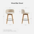 thumbnail image 2 of EYYTHUNG 26" Counter Height Bar Stools Set of 4 Mid Century Modern Farmhouse Swivel Barstools Chenille Fabric Upholstered, Beige, 2 of 6