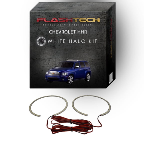 Flashtech White Angel Eye LED Headlight Halo kit for 2006-2011 Chevrolet HHR Headlights