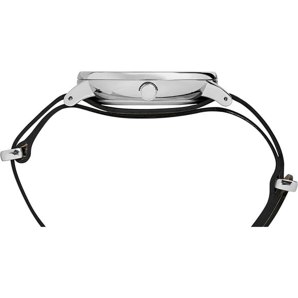 Reloj Timex TW2R28600 Southview 41mm para hombre Correa de piel Negro/Plateado