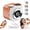 Orange, variant on Mini Camera Shaped Portable Fan with Lanyard, 199-Speed USB Rechargeable Handheld and Neck Fan, Cute Compact Personal Fan with Strong Airflow for Outdoor Travel Office Desk (Orange)