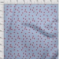 thumbnail image 3 of oneOone Organic Cotton Poplin Twill Fabric Raspberry Fruit Printed Fabric 1 Yard 42 Inch Wide, 3 of 4