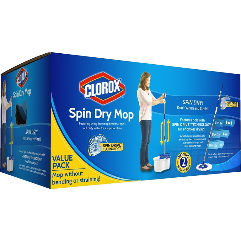 Clorox Spin Dry Mop Adjustable Length 626000 - Walmart.com