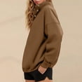 thumbnail image 5 of Sweatshirt for Women Oversized Long Sleeve Henley Neck Pullover Casual Fall 2025 Fashion Tops Button Drawstring Hoodies, 5 of 6