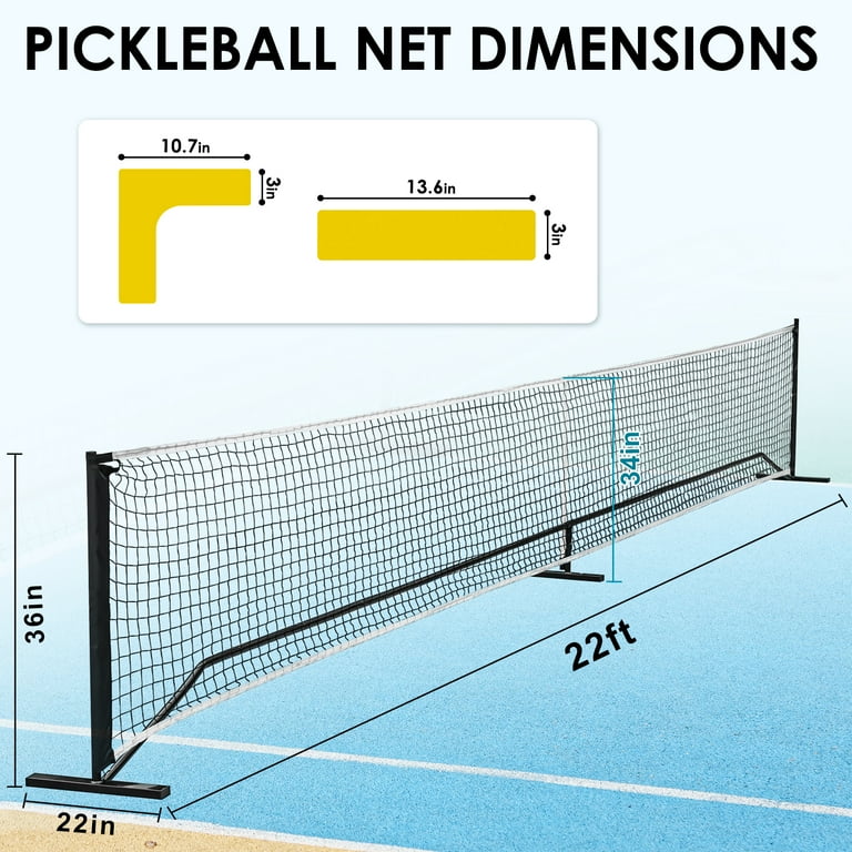 22 FT Pickleball Net Portable Outdoor USAPA Regulation Size, Pickle