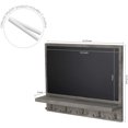 thumbnail image 2 of MyGift Barnwood Gray Wood Wall-Mounted Chalkboard with 10 Key Hooks, 2 of 6
