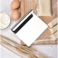 thumbnail image 1 of 2-Piece Premium 304 Stainless Steel Dough Scrapers Set - Rust-Resistant, Multi-Purpose Baking Tools for Slicing, Cutting & Flour Handling - DIY Kitchen Essential, Easy to Use for Beginners & Pros -, 1 of 5