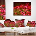 thumbnail image 3 of Designart Small Red Flowers in Spring Photo - Floral Throw Pillow - 16x16, 3 of 4