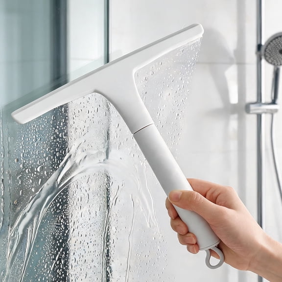 Squeegee for Shower Glass Door Silicone Shower Squeegee for Glass Doors All-Purpose Window Squeegee for Tile Shower Walls, Sink, Mirror, Bathroom, Car Window Cleaning