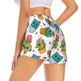 thumbnail image 3 of Goofa Cactus And Insects Printed Women 2 in 1 Running Shorts,Quick Dry Athletic Workout Shorts,High Waisted Athletic Shorts with Liner Pockets-X-Large, 3 of 9