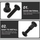 thumbnail image 1 of unbranded 5Jgo Tornillos Para Encuadernar Álbumes Y Cuero Inoxidable Con Acabado Negro, 1 of 6