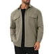 thumbnail image 4 of Chaqueta de trabajo INSPIRE CHIC para hombre, de manga larga, con botones, camisa casual de color sólido S Gris Caqui, 4 of 6
