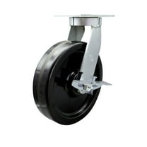 12 Inch Extra Heavy Duty Phenolic Wheel Swivel Caster with Brake and Swivel Lock