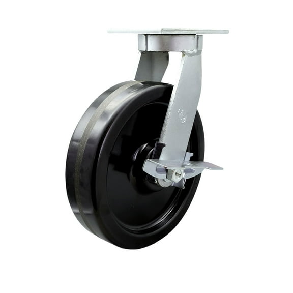 12 Inch Extra Heavy Duty Phenolic Wheel Swivel Caster with Brake and Swivel Lock
