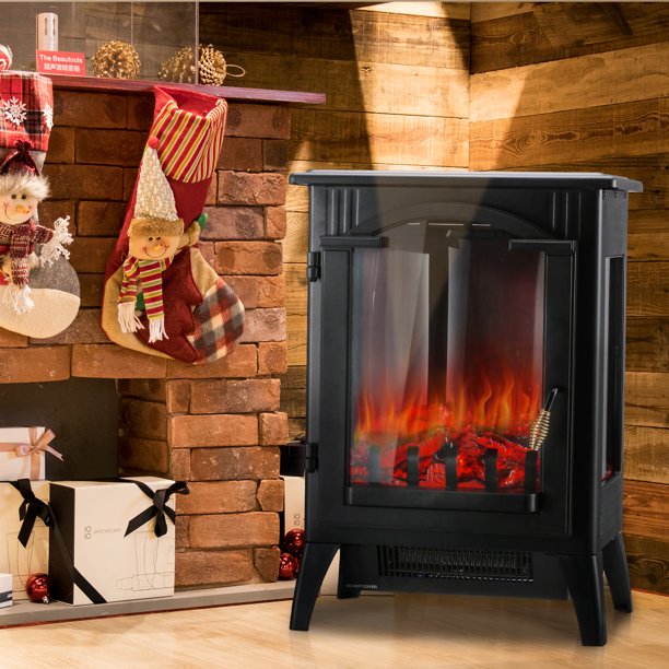 Ainfox 3d Infrared Electric Fireplace Stove Freestanding Heater With Realistic Flame Effects Portable Indoor Space Overheating Safety System Adjustable Brightness Com Ainfox 3d Infrared Electric Fireplace, Are Infrared Electric Fireplaces Safe