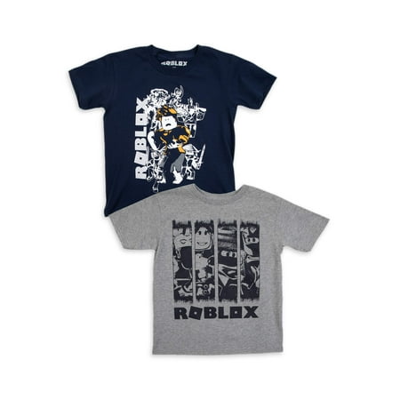 Roblox Roblox Boys 4 18 Action Panel Graphic T Shirts 2 Pack Walmart Com Walmart Com - clothes codes for roblox high school dorm life t shirt