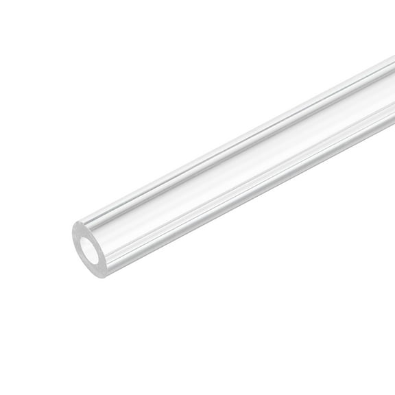 Uxcell Acrylic Pipe Clear Rigid Round Plastic Tube 4mm ID 7mm OD 10"