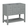 thumbnail image 3 of 36'' Bathroom Vanity without Sink,Freestanding Vanity Set with 4 Drawers Soft Closing Doors,Grey 02, 3 of 6