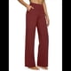 thumbnail image 1 of Pantalones de Yoga para Mujer, de Pierna , con Bolsillos, Cintura Alta, Elásticos, Informales, Deportivos. Vino Tinto XL, 1 of 10