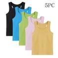 thumbnail image 3 of hotojiny 5 Pack Toddler Girls' Tank Tops Baby Casual Crew Neck Sleeveless Shirts Kids Boys Athletic Tee Unisex T-Shirt for 1-13 Y, 3 of 6