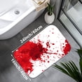 thumbnail image 3 of 1pc Durable Decorative Bathroom Anti-Slip Carpet, Red Ink Blot Thickened Flannel Mat Decor, Machine Washable, Suitable for Bathroom, Bedroom, Living Room, Kitchens Entrance,16x24 inches, 3 of 7