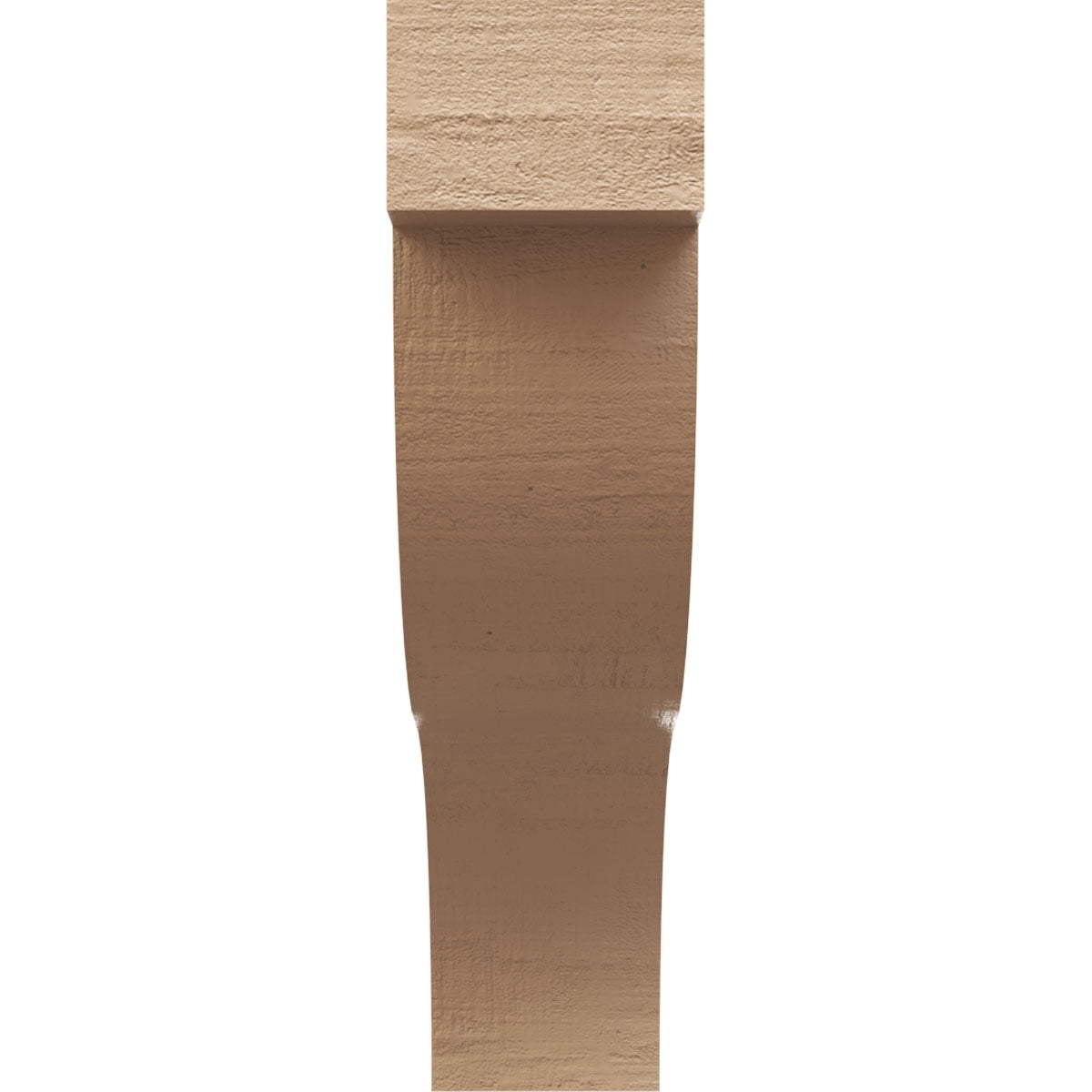 3"W x 12"D x 12"H Thin Garner Rough Cedar Woodgrain TimberThane Corbel, Primed Tan
