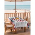 thumbnail image 2 of Outdoor Tablecloth with Umbrella Hole for Patio/Picnic/Party/Camping, Love Heart Independence Day Waterproof Table Cloth Rectangle Table Cover Washable, 4th of July Stars Wooden (60"x 102"), 2 of 9