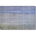 thumbnail image 1 of Ceramic Tile Mural-William Chase Waterfront Painting 426. 72" w x 48" h using (24) 12 x 12 ceramic tiles, 1 of 3