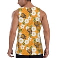 thumbnail image 3 of Easygdp White Floral and Butterflies Men's Tank Top, Sleeveless Muscle T Shirts, Breathable, Quick-Dry, Loose for Gym, Running, Fitness - X-Large, 3 of 9