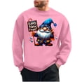 thumbnail image 2 of QUNYINEY Crew Neck Men's Sweatshirts Pink Casual Long Sleeve Happy New Year Tops Drop Shoulder Loose Pullover Sweatshirts, 2 of 6