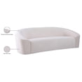 thumbnail image 4 of Meridian Furniture Riley Cream Velvet Sofa, 4 of 5