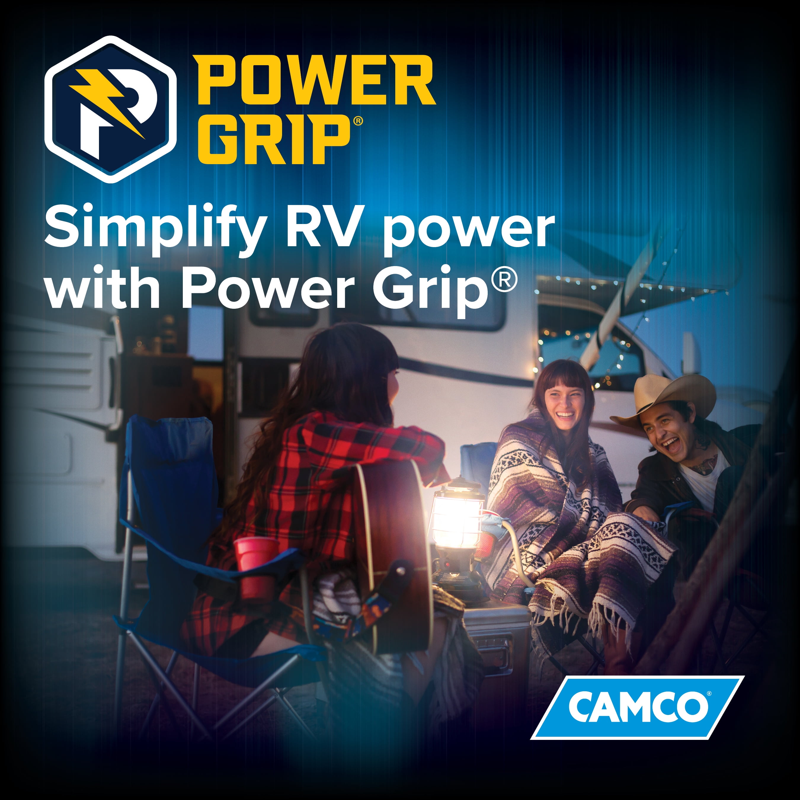 Camco Power Grip 30-Amp RV Extension Cord/Level 1 EV Charger, 50' Length (55197)