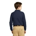 thumbnail image 2 of Port Authority Youth Long Sleeve Silk Touch Polo. Y500LS, 2 of 6